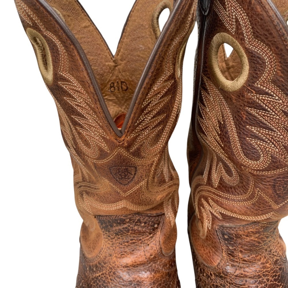 Ariat Heritage Roughstock Western Cowboy Boots 10002227 size 8.5 D Mens Brown - Picture 4 of 10